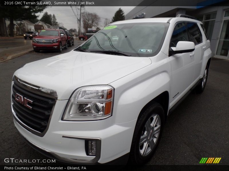 Summit White / Jet Black 2016 GMC Terrain SLE AWD