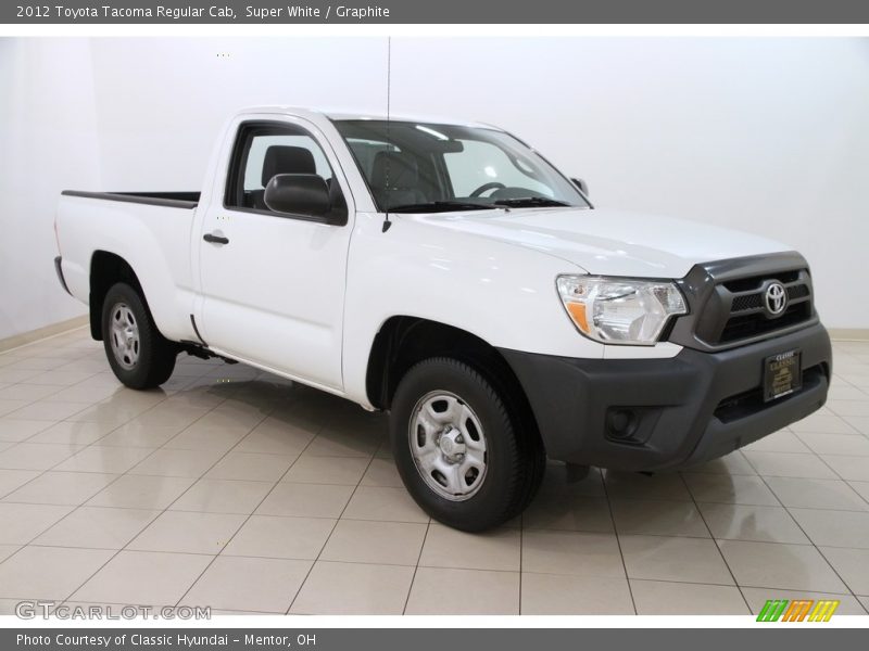 Super White / Graphite 2012 Toyota Tacoma Regular Cab