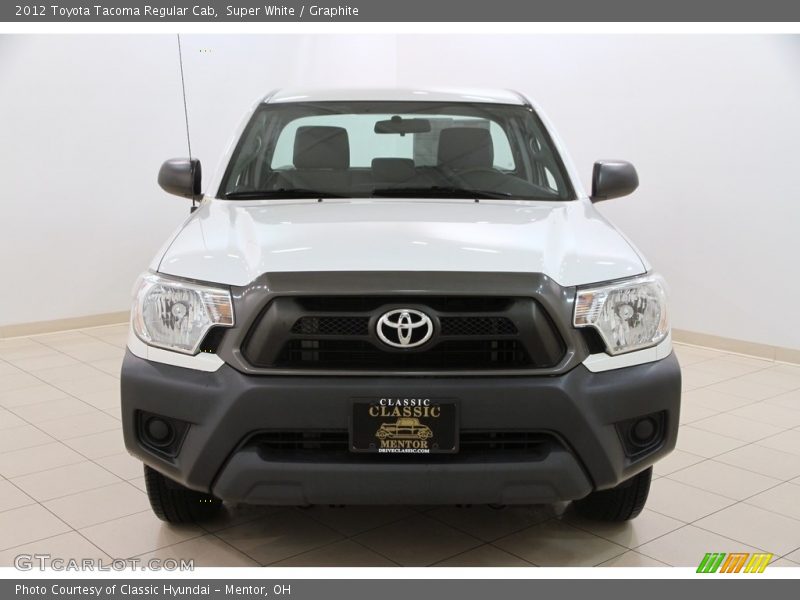 Super White / Graphite 2012 Toyota Tacoma Regular Cab