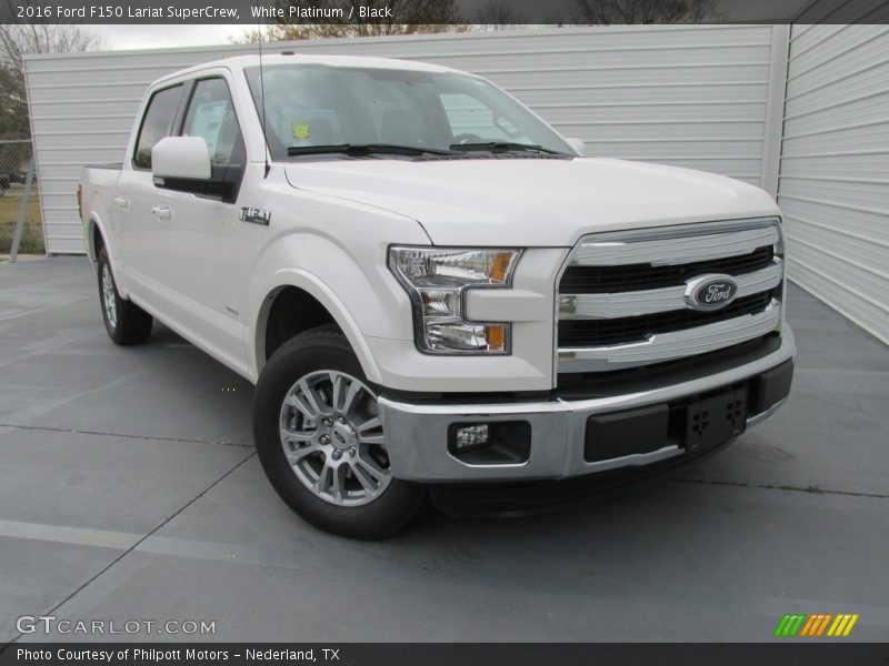 White Platinum / Black 2016 Ford F150 Lariat SuperCrew