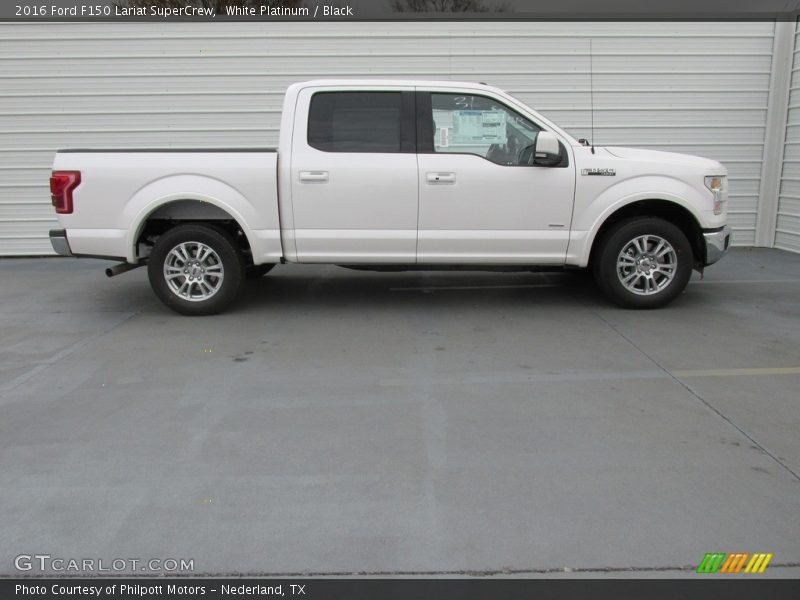 White Platinum / Black 2016 Ford F150 Lariat SuperCrew