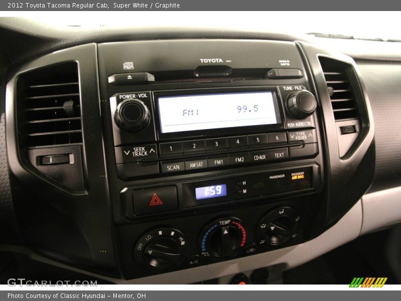 Super White / Graphite 2012 Toyota Tacoma Regular Cab