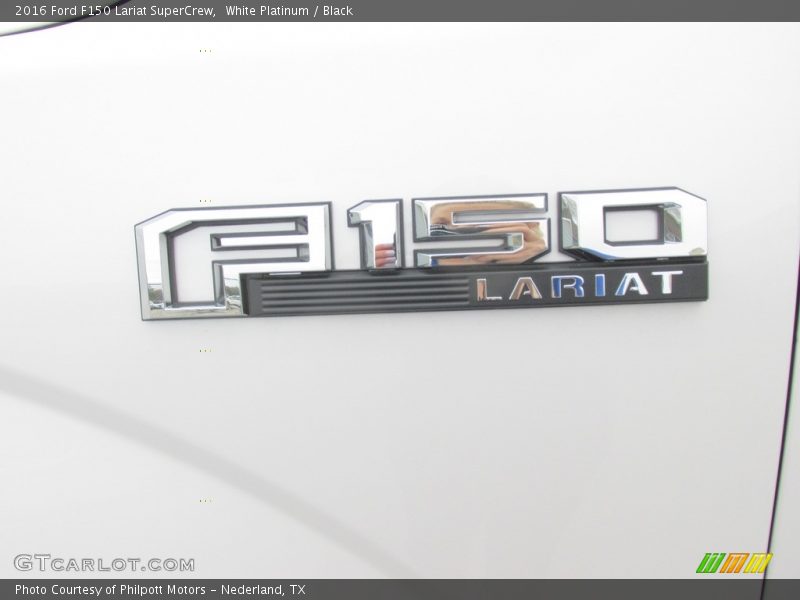 White Platinum / Black 2016 Ford F150 Lariat SuperCrew