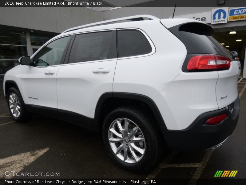 Bright White / Black 2016 Jeep Cherokee Limited 4x4