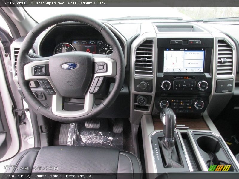 White Platinum / Black 2016 Ford F150 Lariat SuperCrew