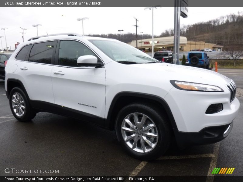 Bright White / Black 2016 Jeep Cherokee Limited 4x4