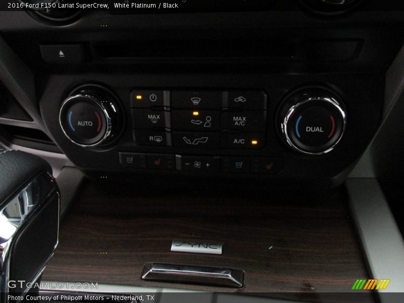 White Platinum / Black 2016 Ford F150 Lariat SuperCrew