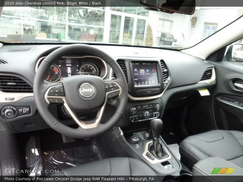 Bright White / Black 2016 Jeep Cherokee Limited 4x4