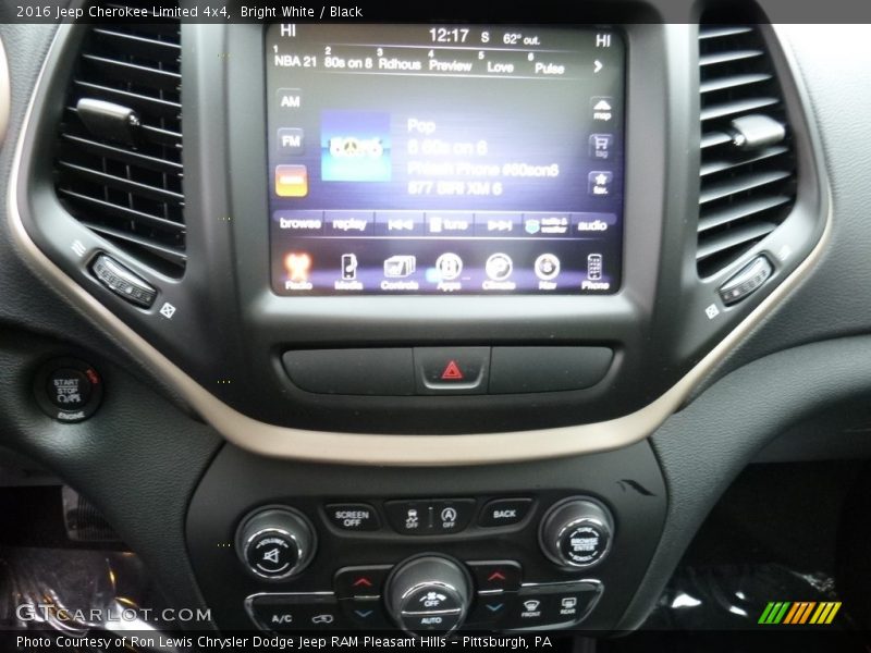 Bright White / Black 2016 Jeep Cherokee Limited 4x4