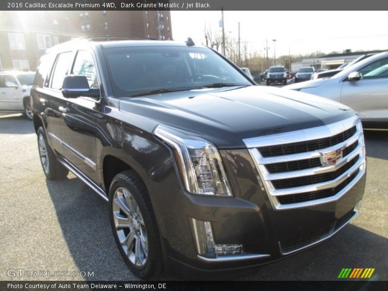 Dark Granite Metallic / Jet Black 2016 Cadillac Escalade Premium 4WD
