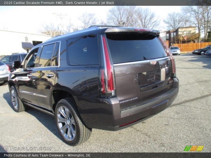 Dark Granite Metallic / Jet Black 2016 Cadillac Escalade Premium 4WD