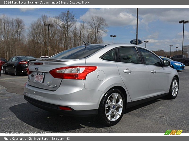 Ingot Silver / Charcoal Black 2014 Ford Focus Titanium Sedan