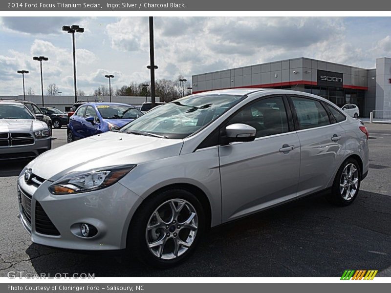 Ingot Silver / Charcoal Black 2014 Ford Focus Titanium Sedan