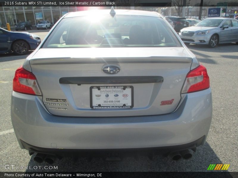 Ice Silver Metallic / Carbon Black 2016 Subaru WRX STI Limited