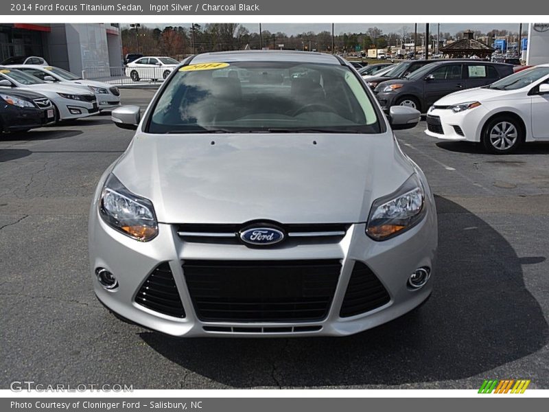 Ingot Silver / Charcoal Black 2014 Ford Focus Titanium Sedan
