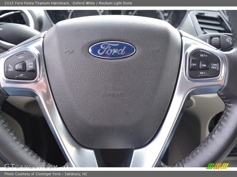 Oxford White / Medium Light Stone 2015 Ford Fiesta Titanium Hatchback
