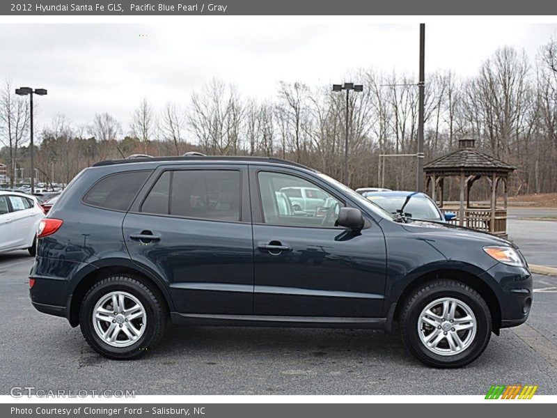 Pacific Blue Pearl / Gray 2012 Hyundai Santa Fe GLS