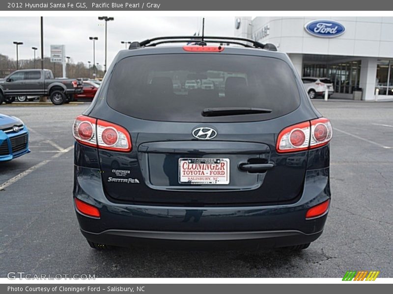 Pacific Blue Pearl / Gray 2012 Hyundai Santa Fe GLS