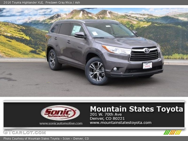 Predawn Gray Mica / Ash 2016 Toyota Highlander XLE