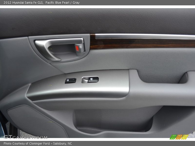 Pacific Blue Pearl / Gray 2012 Hyundai Santa Fe GLS