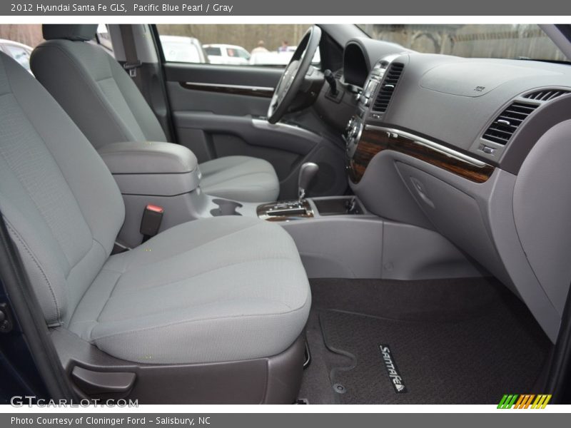 Pacific Blue Pearl / Gray 2012 Hyundai Santa Fe GLS