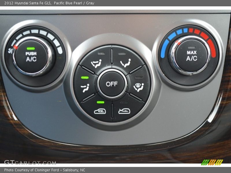 Pacific Blue Pearl / Gray 2012 Hyundai Santa Fe GLS