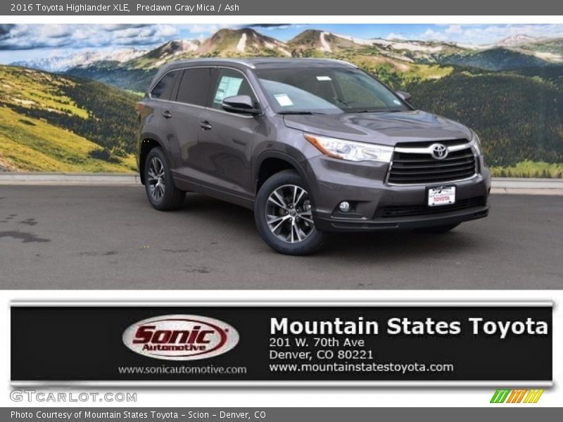 Predawn Gray Mica / Ash 2016 Toyota Highlander XLE