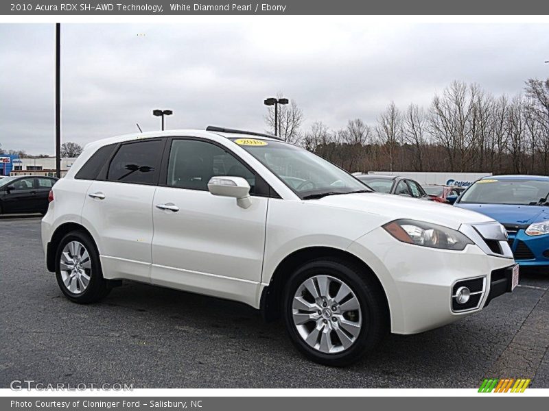 White Diamond Pearl / Ebony 2010 Acura RDX SH-AWD Technology