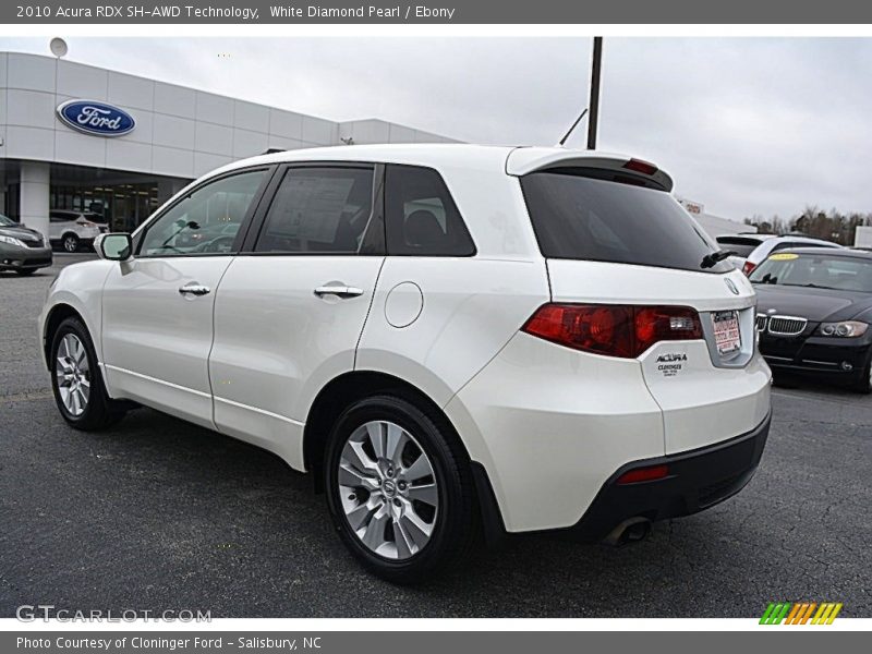 White Diamond Pearl / Ebony 2010 Acura RDX SH-AWD Technology