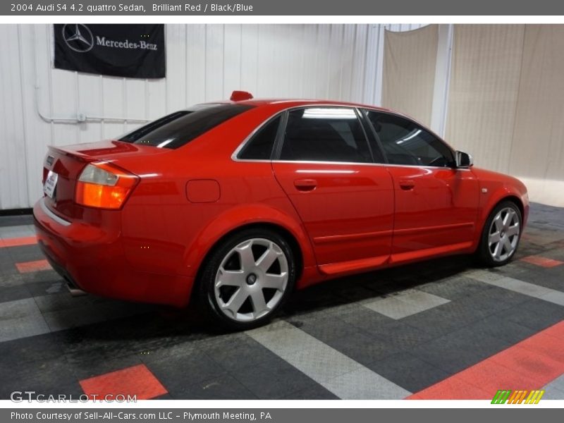 Brilliant Red / Black/Blue 2004 Audi S4 4.2 quattro Sedan