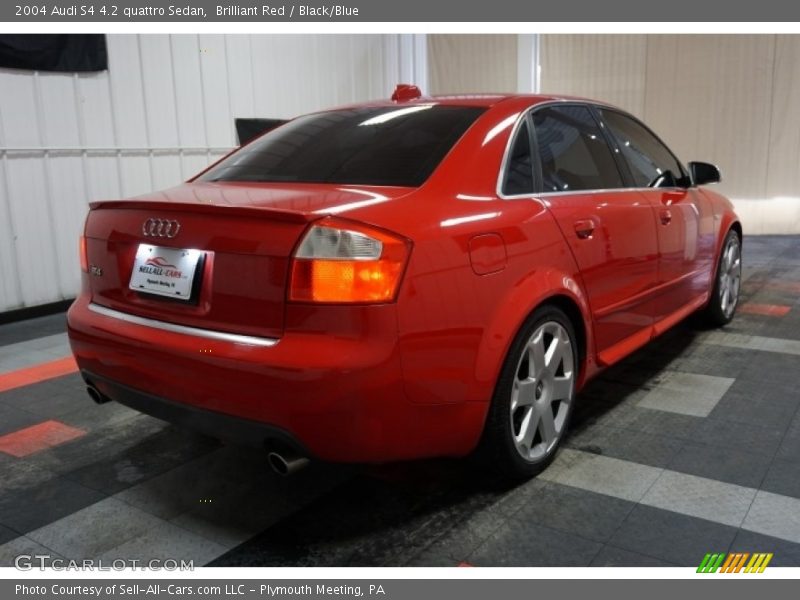 Brilliant Red / Black/Blue 2004 Audi S4 4.2 quattro Sedan