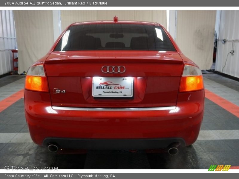 Brilliant Red / Black/Blue 2004 Audi S4 4.2 quattro Sedan