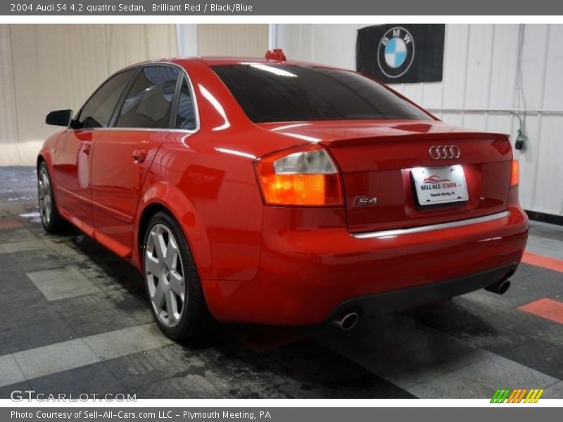 Brilliant Red / Black/Blue 2004 Audi S4 4.2 quattro Sedan