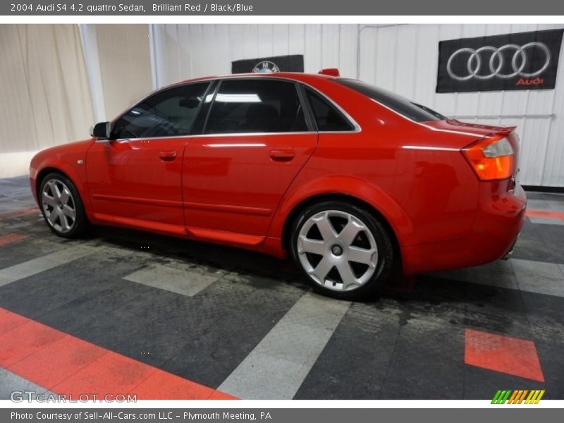 Brilliant Red / Black/Blue 2004 Audi S4 4.2 quattro Sedan