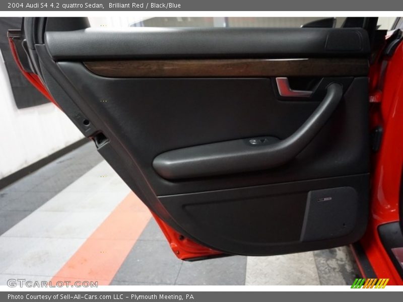 Brilliant Red / Black/Blue 2004 Audi S4 4.2 quattro Sedan