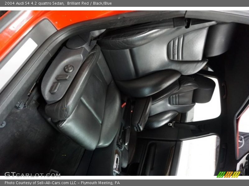 Brilliant Red / Black/Blue 2004 Audi S4 4.2 quattro Sedan