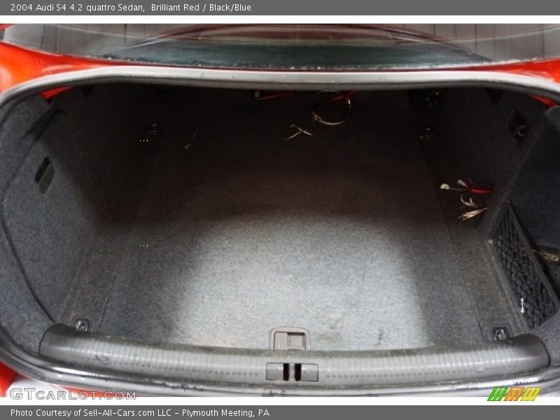 Brilliant Red / Black/Blue 2004 Audi S4 4.2 quattro Sedan