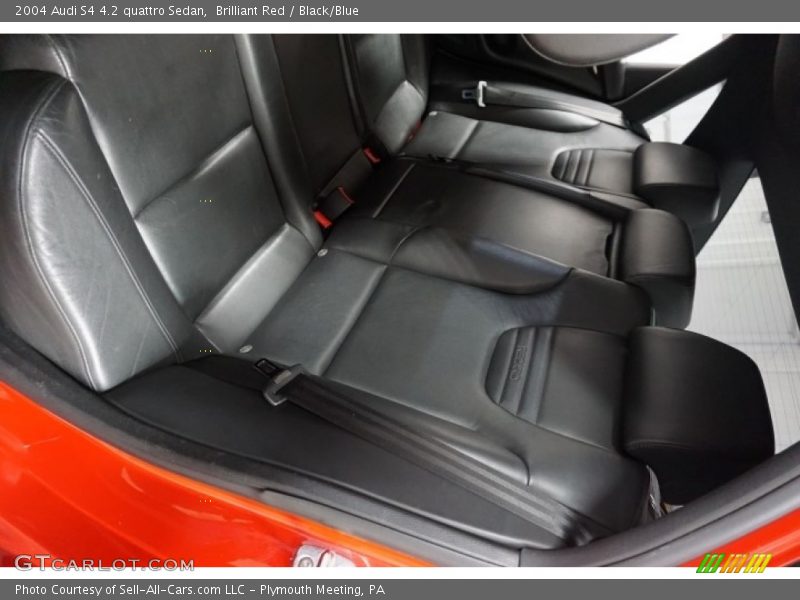 Brilliant Red / Black/Blue 2004 Audi S4 4.2 quattro Sedan