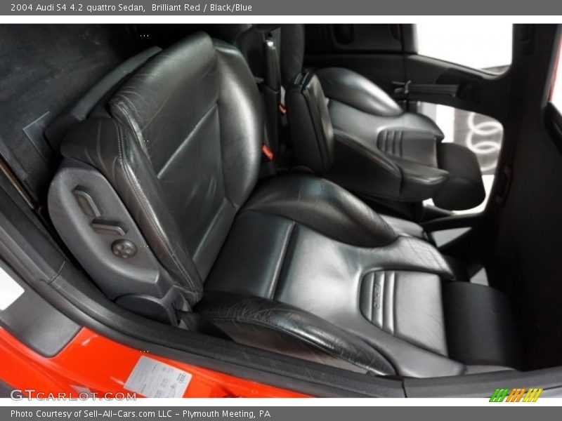 Brilliant Red / Black/Blue 2004 Audi S4 4.2 quattro Sedan