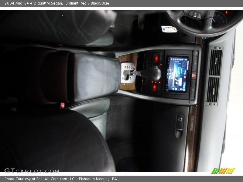 Brilliant Red / Black/Blue 2004 Audi S4 4.2 quattro Sedan