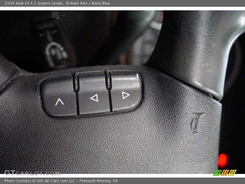 Brilliant Red / Black/Blue 2004 Audi S4 4.2 quattro Sedan