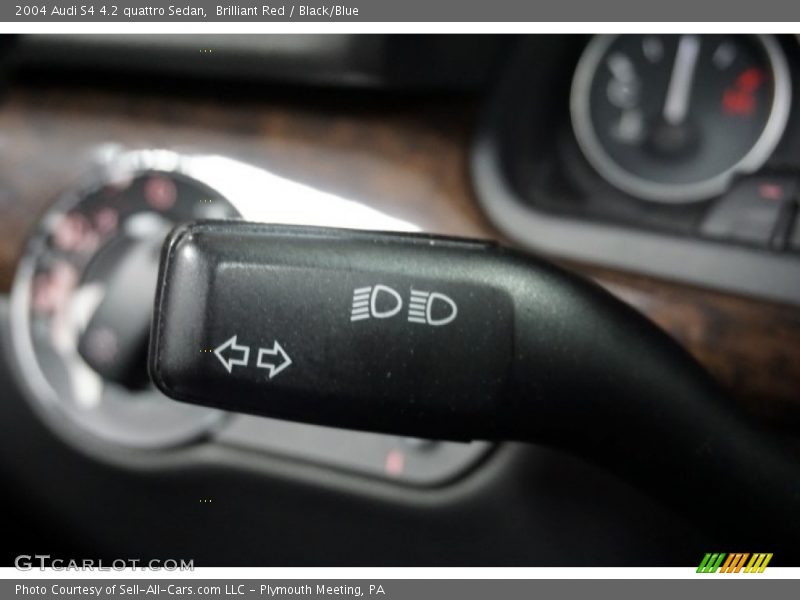 Brilliant Red / Black/Blue 2004 Audi S4 4.2 quattro Sedan