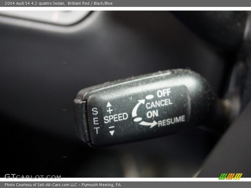 Brilliant Red / Black/Blue 2004 Audi S4 4.2 quattro Sedan