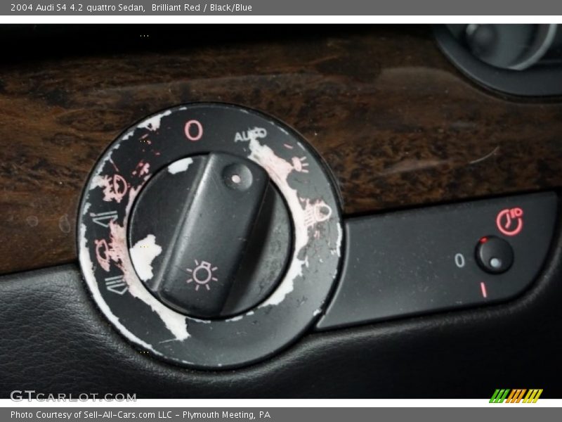 Brilliant Red / Black/Blue 2004 Audi S4 4.2 quattro Sedan