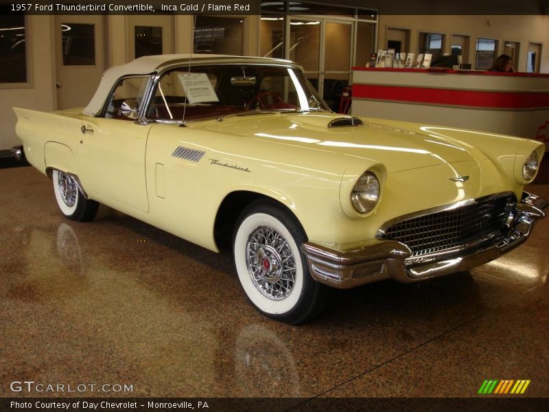 Inca Gold / Flame Red 1957 Ford Thunderbird Convertible