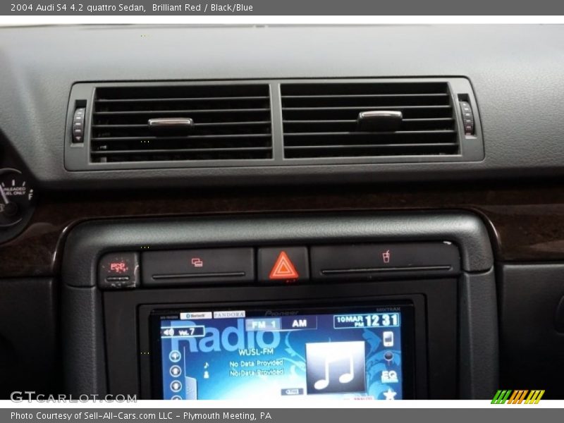 Brilliant Red / Black/Blue 2004 Audi S4 4.2 quattro Sedan
