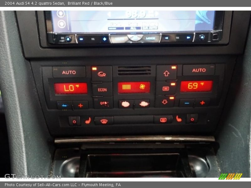 Brilliant Red / Black/Blue 2004 Audi S4 4.2 quattro Sedan