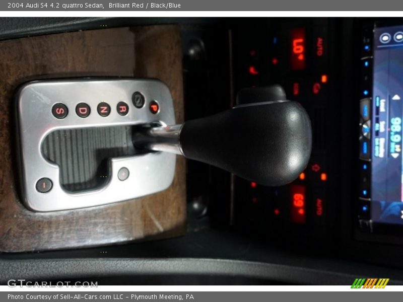 Brilliant Red / Black/Blue 2004 Audi S4 4.2 quattro Sedan