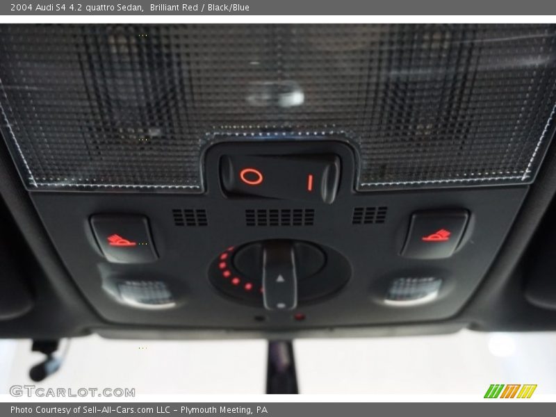 Brilliant Red / Black/Blue 2004 Audi S4 4.2 quattro Sedan