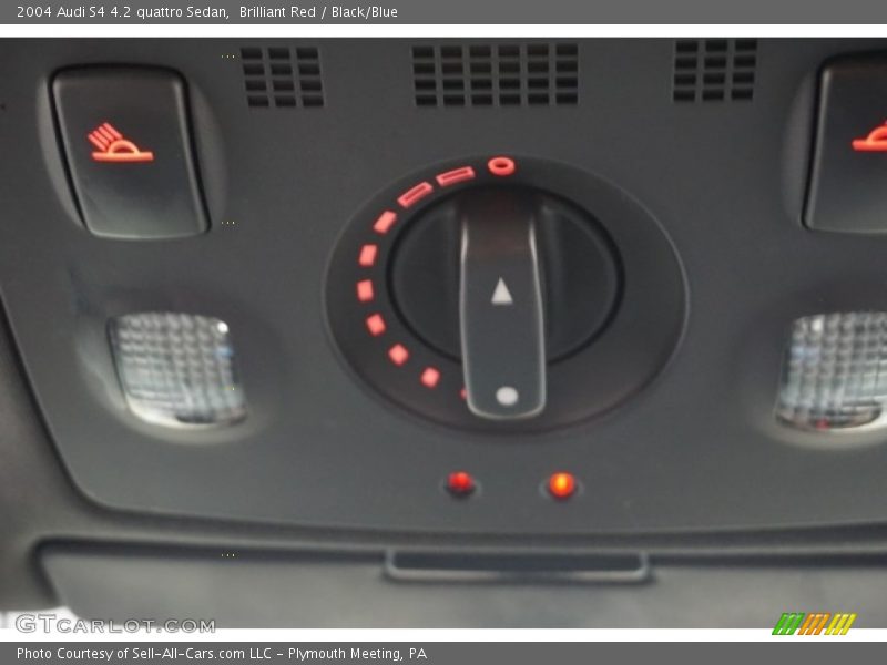 Brilliant Red / Black/Blue 2004 Audi S4 4.2 quattro Sedan